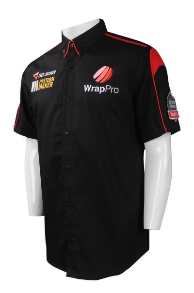 DS067 tailor-made team shirt  group customized team shirt  suitcase packaging company  flight emblem  team shirt manufacturer 45 degree